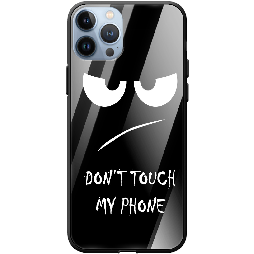 Чехол BoxFace iPhone 13 Pro Max Don't Touch my Phone Черный силикон со стеклом (43360-up535-43866)