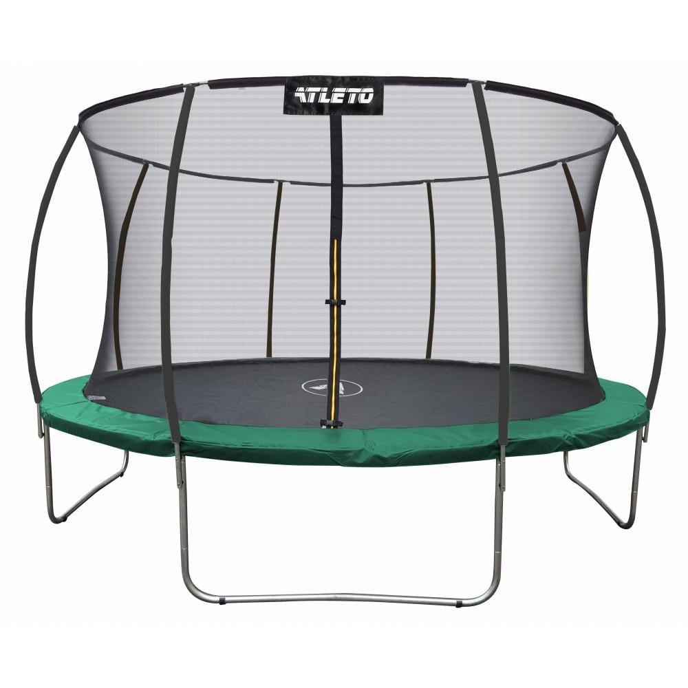 Батут Atleto с внутренней сеткой 2 места 374 см Зеленый
