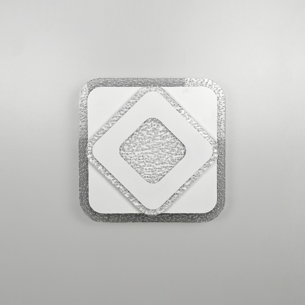 Светильник настенный с прозрачным акрилом с пузырьками 20х20 см (2230-200 Q WT W)