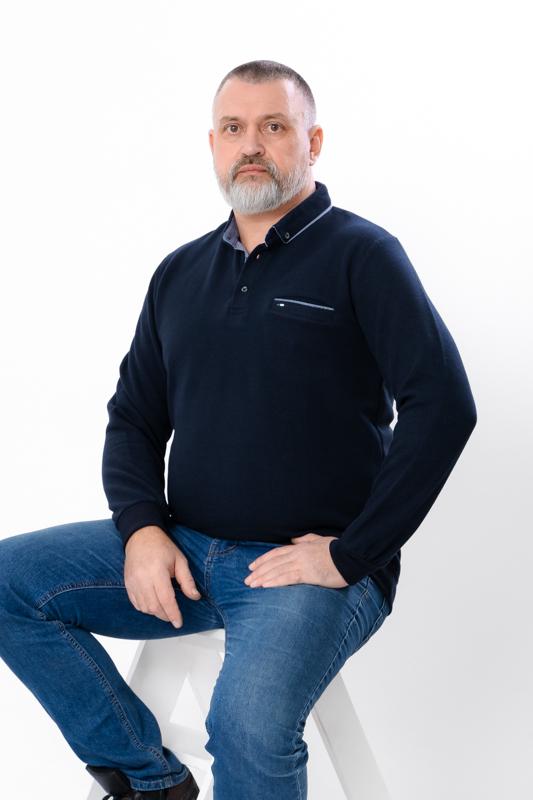 Кофта поло чоловіча Носи Своє XL Темно-синій (15532) - фото 2 Кофта поло чоловіча Носи Своє XL Темно-синій (15532) - фото 2