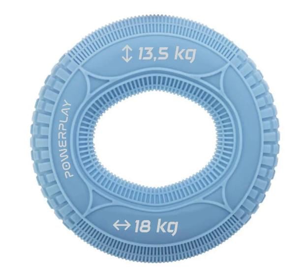 Эспандер кистевой силиконовый PowerPlay PP-4330 Hand Grip Loops Light 13.5-18 кг Голубой (PP_4330_Blue_(13.5-18kg))