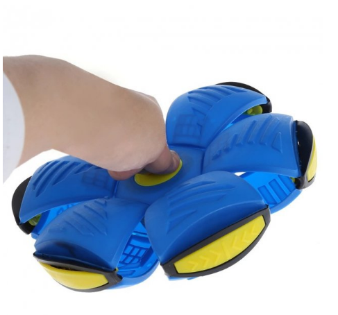 Складаний ігровий м'ячик Flat Ball Disc трансформер Синій - фото 2