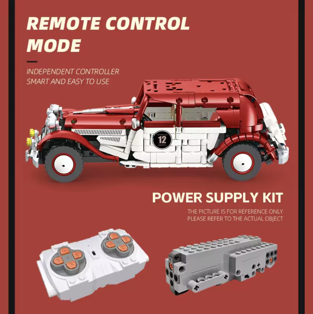 Конструктор на радіокеруванні Jie Star Вінтажний Автомобіль 916 деталей (KO-35) - фото 3 Конструктор на радіокеруванні Jie Star Вінтажний Автомобіль 916 деталей (KO-35) - фото 3