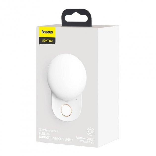 Светильник-ночник Baseus Full Moon Human Body Induction Night Light G2 DGFM-02 White - фото 2