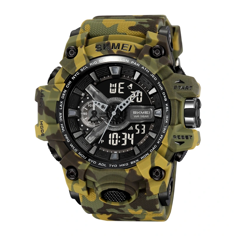 Наручний годинник Skmei 2396CMGN Camo Green
