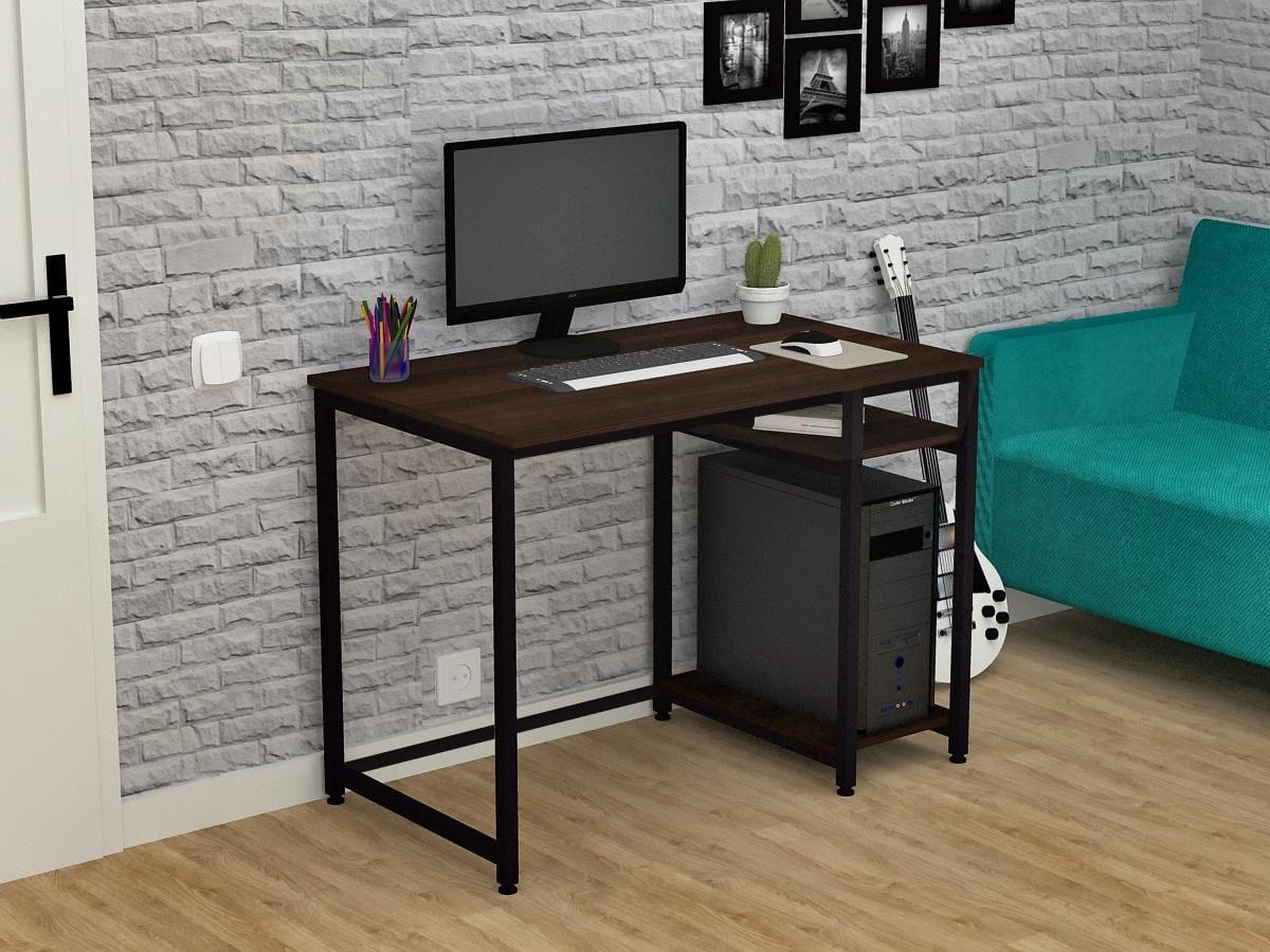 Комп'ютерний стіл у стилі Лофт StepLoft каркас металевий ДСП з поличкою для пк 120х60 см (Comp-table-215) - фото 1 Комп'ютерний стіл у стилі Лофт StepLoft каркас металевий ДСП з поличкою для пк 120х60 см (Comp-table-215) - фото 1