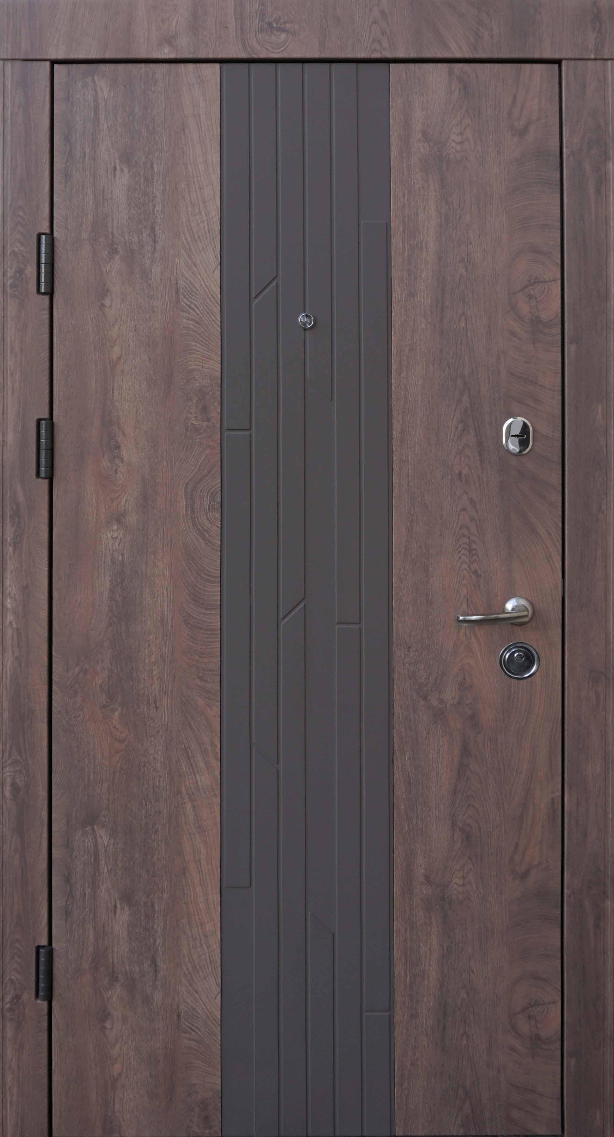 Дверь входная в квартиру QDoors Премиум Люксор левая 850х2050 мм Синяя древесина/Коньковый (17)