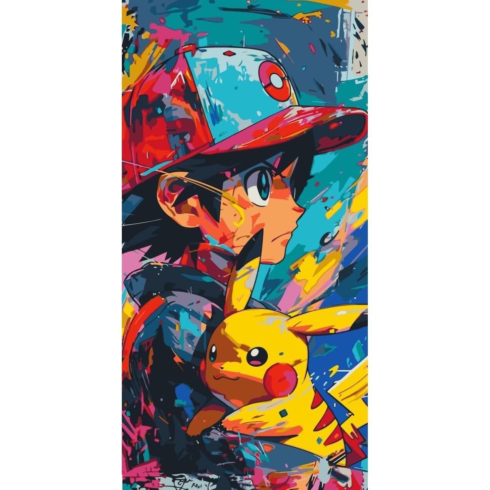 Картина по номерам ART CRAFT Верный друг Пикачу 40х80 см (16108-AC)