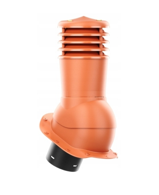 Выход вентиляционный неутепленный Kronoplast KBR для металлочерепицы Pruszynski Arad и Ruukki Adamante 150 мм Ral 8004 Кирпичный (KBR 2-6)