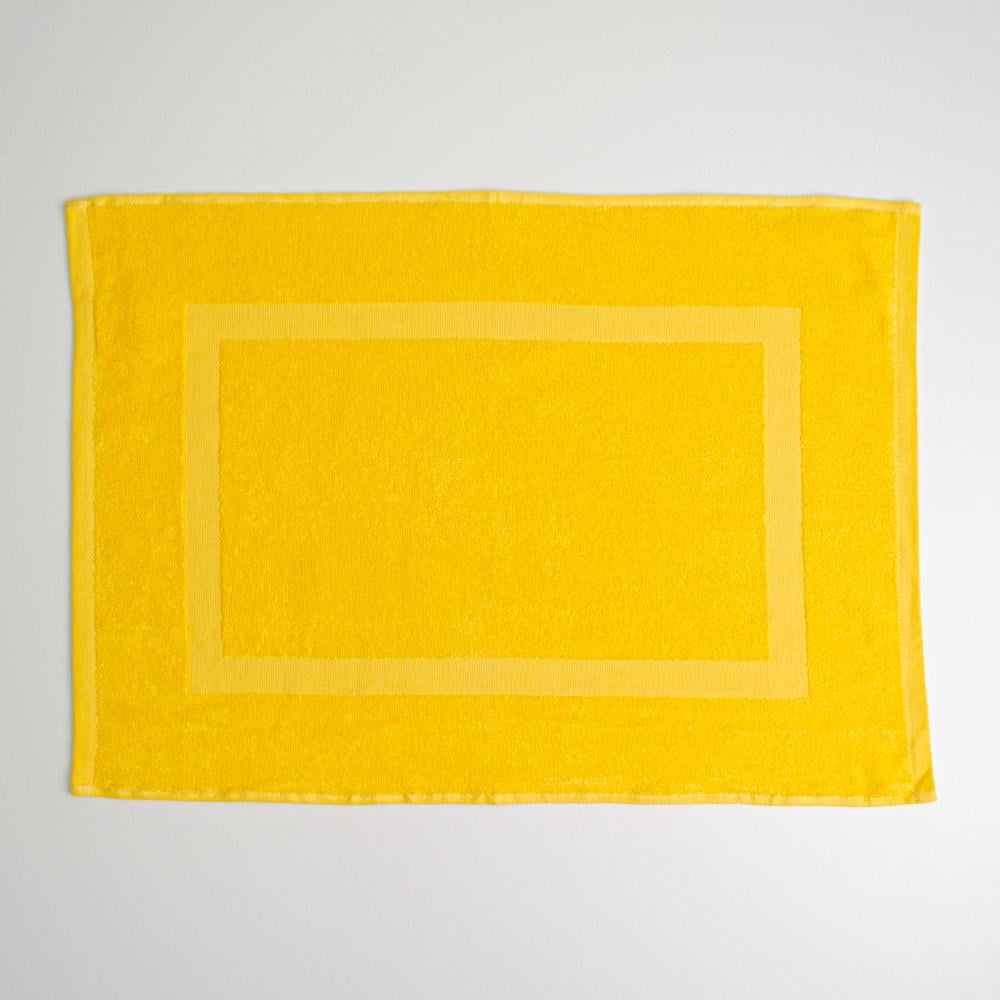 Рушник махровий для ніг GM Textile з прямокутником 380 г/м2 50х70 см Жовтий (380-70-pr-yellow) - фото 1