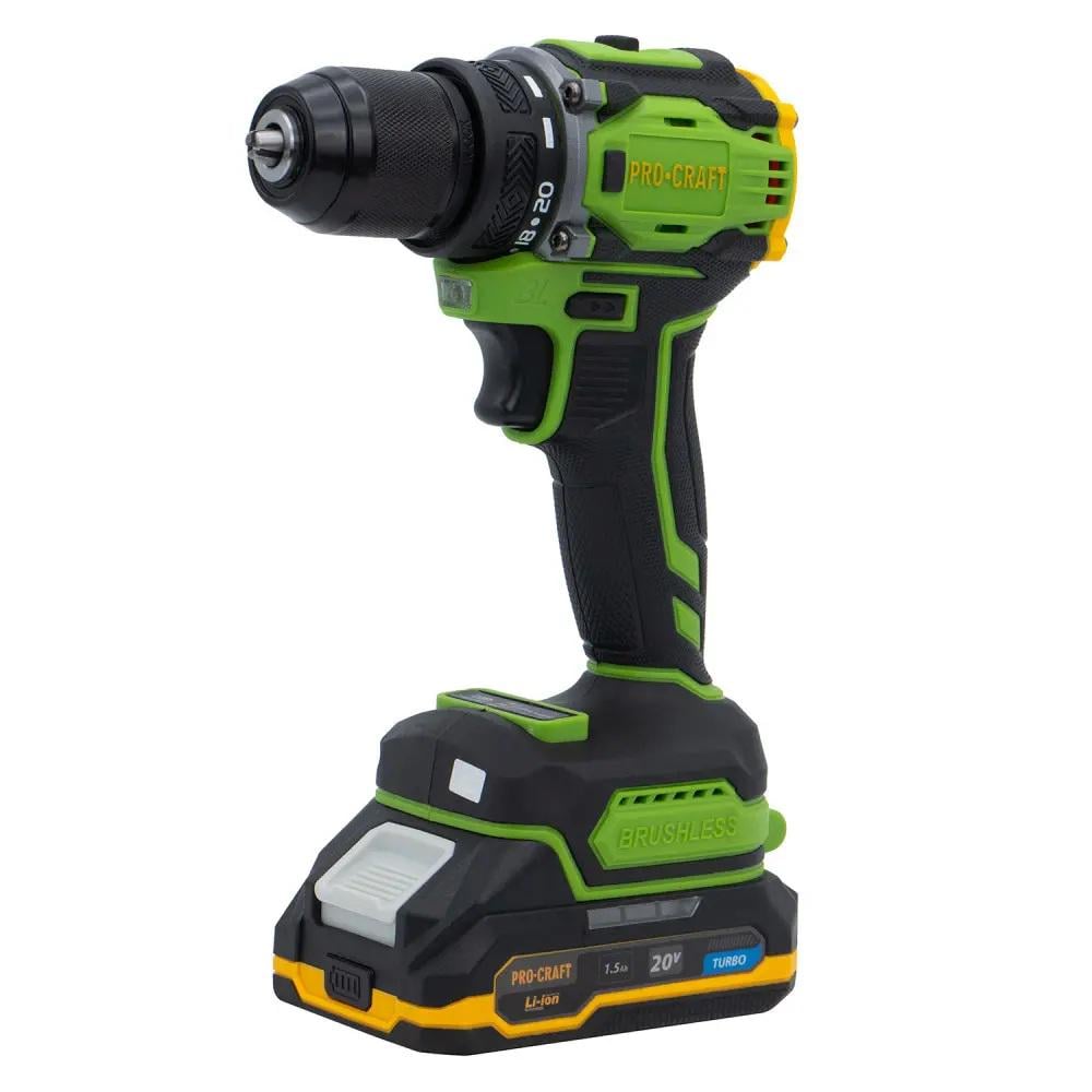 Шуруповерт акумуляторний ProCraft PA18 Pro безщітковий кейс 1 АКБ та ЗП