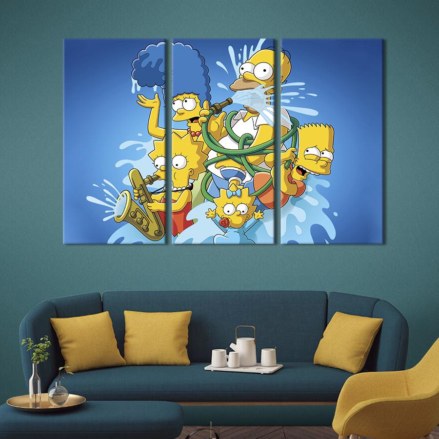 Модульная картина триптих Simpsons funny 156x100 см (742-31)