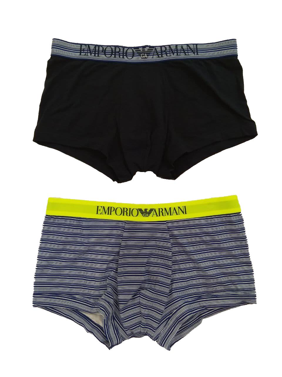 Труси чоловічі боксери Emporio Armani 2 шт. M Темний синій/Сіро-синій (1P505-111210)