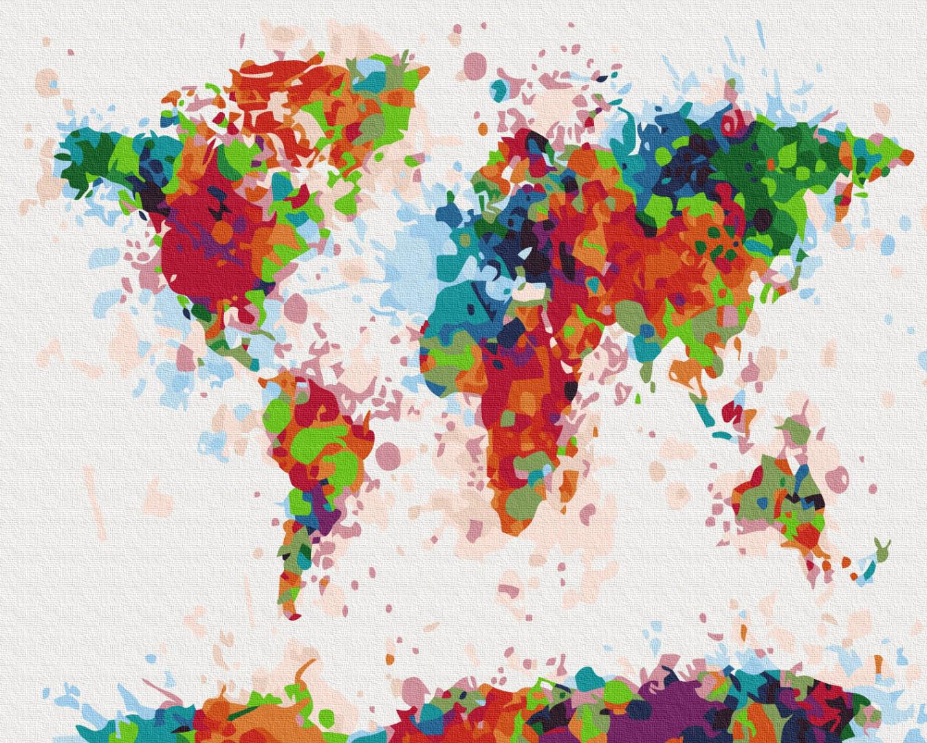 Картина за номерами Brushme Барвиста карта 48x60 см (BS21349L)