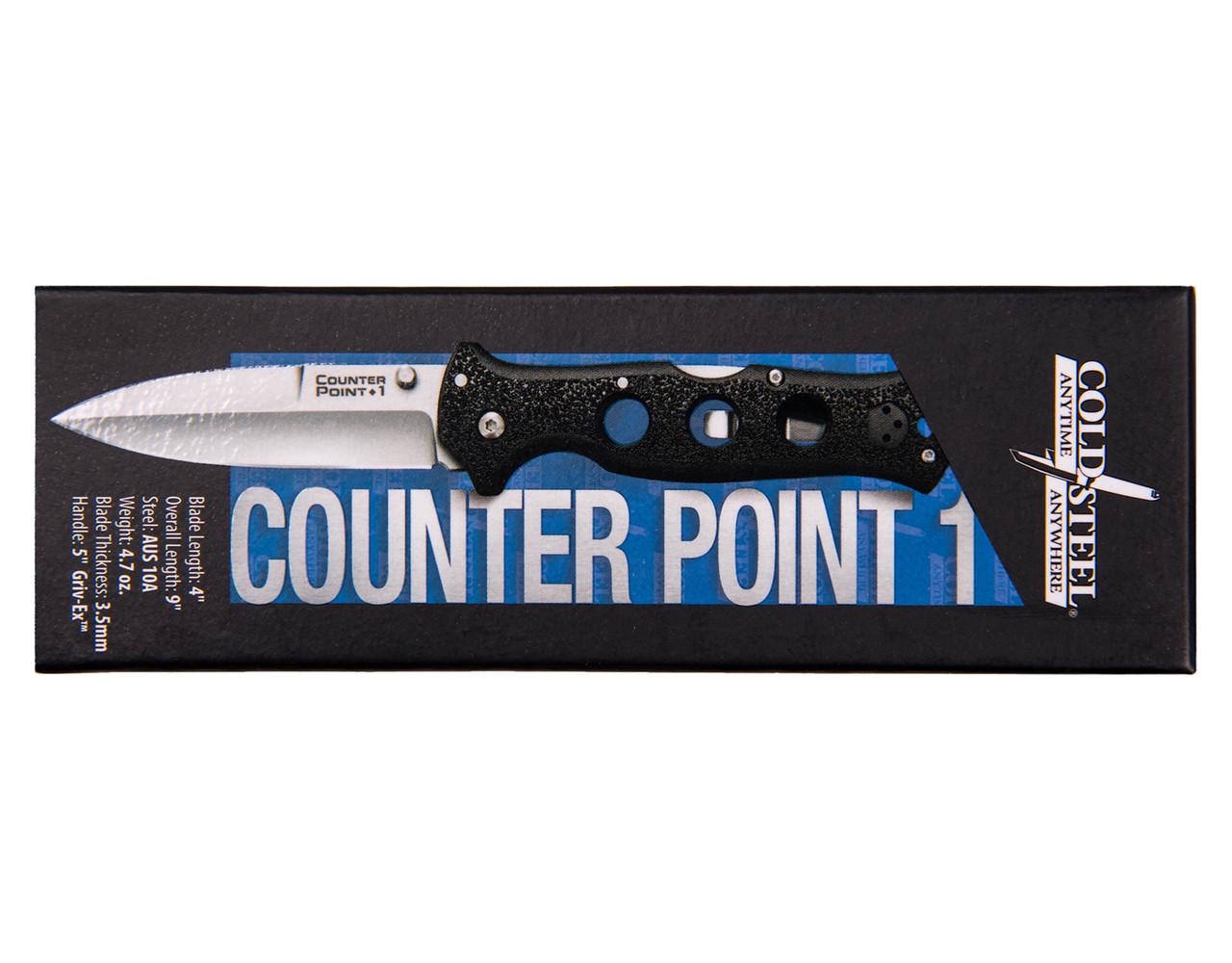 Ніж складаний Cold Steel Counter Point I AUS10A бойовий армійський (10AB) - фото 4