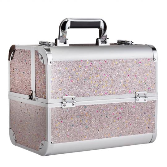 Кейс-шкатулка с отделами для косметики Elisey Элеганс 32х26 см Розовый (135-81-9205-025)