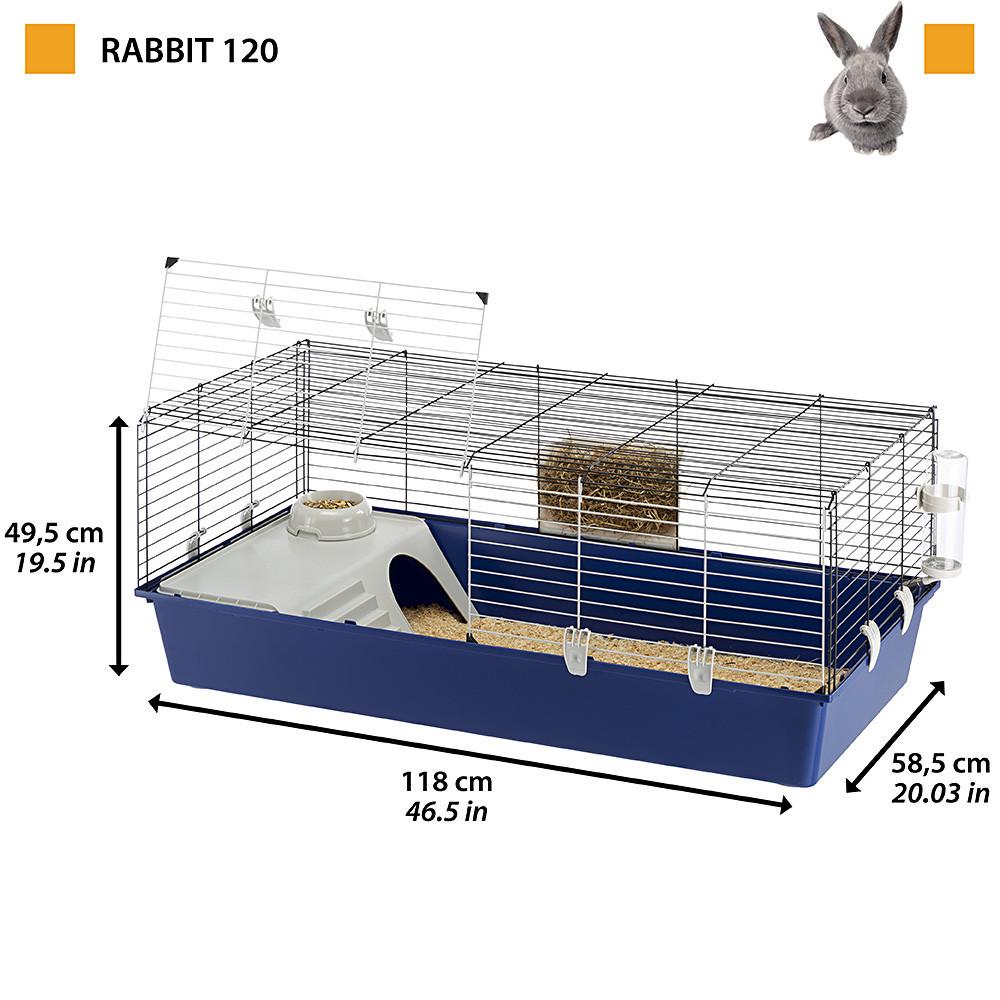 Клітка для кроликів і морських свинок Ferplast Rabbit 120 118х58,5х49,5 см Синій (57053070) - фото 2