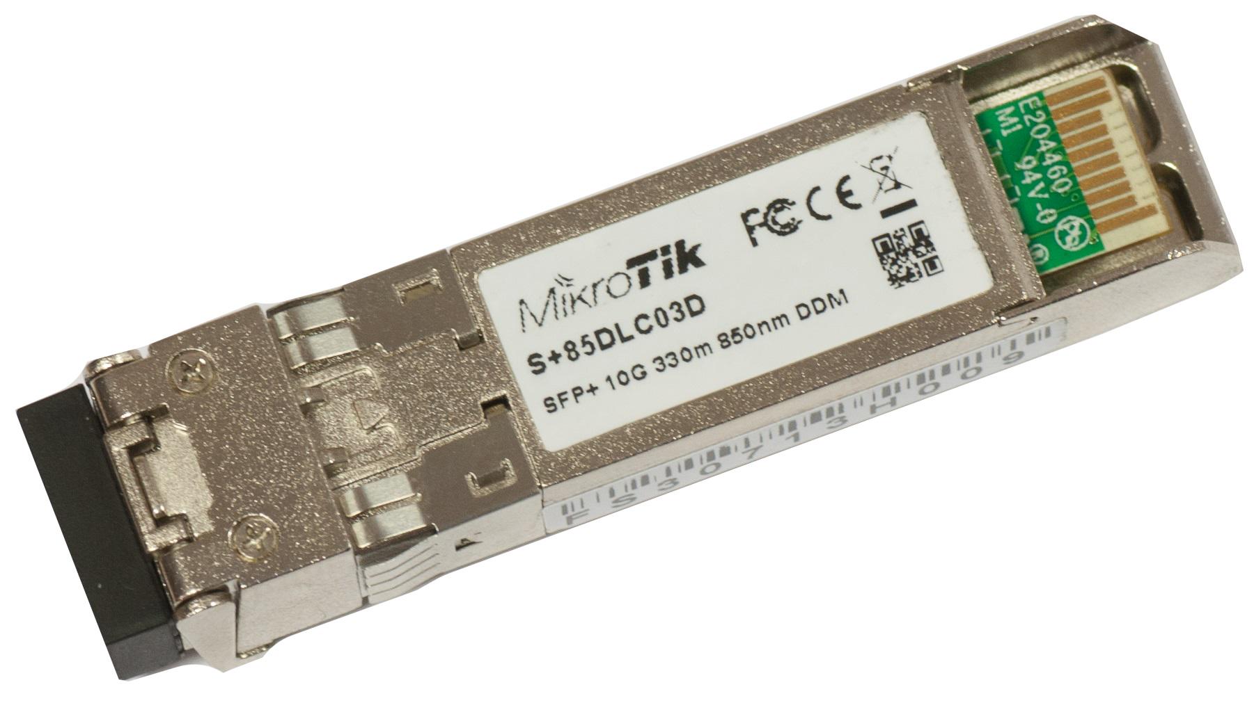 Интерфейсный модуль MikroTik SFP+ Dual LC двухволоконный (S+85DLC03D)