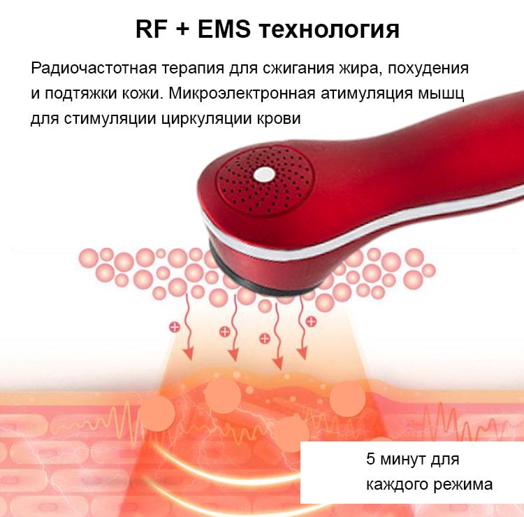 Массажер для лица Doctor-101 микротоковый RF лифтинг EMS стимулятор Красный (BP-1933) - фото 12