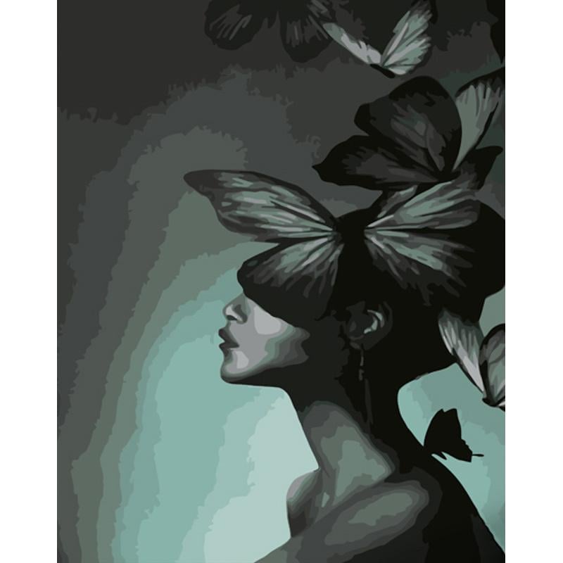 Картина по номерам Strateg Премиум Мысль бабочки 40x50 см (GS1039)