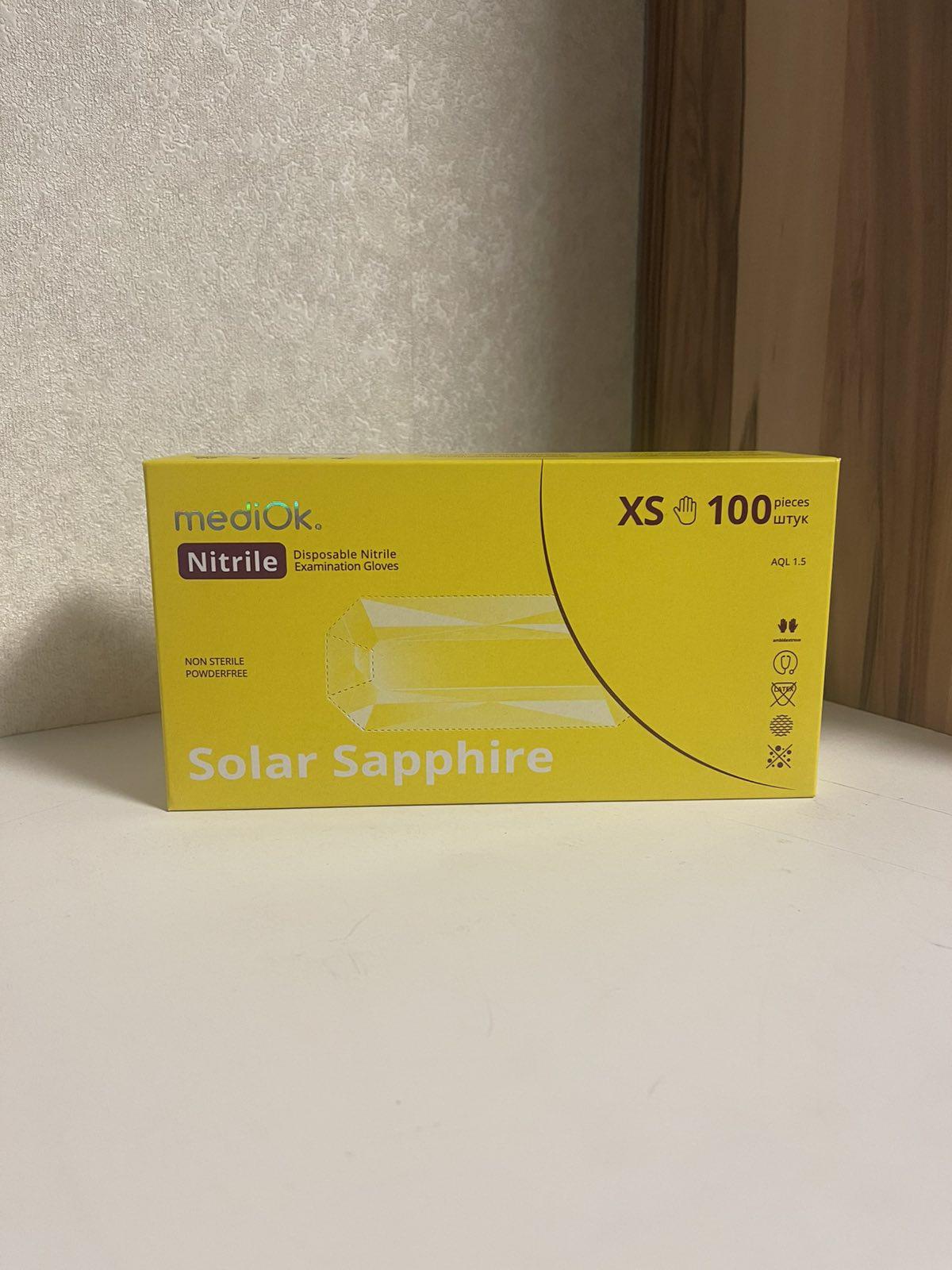 Рукавички нітрилові MediOk SOLAR SAPHIRE текстуровані XS 100 шт. (29751354)