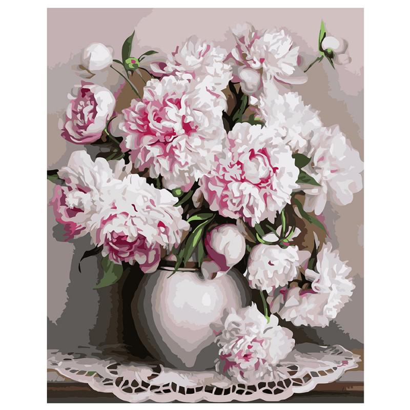 Картина по номерам VA-0595 Букет пионов р. 40x50 см