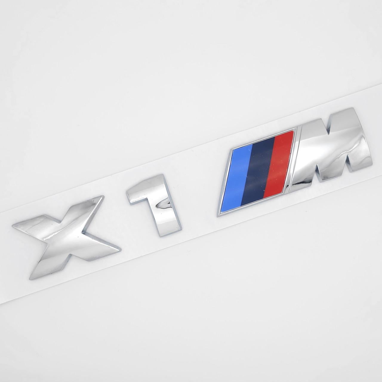 Эмблема надпись X1 M BMW 16х2,7 см ABS Хром глянцевый (3038072451)