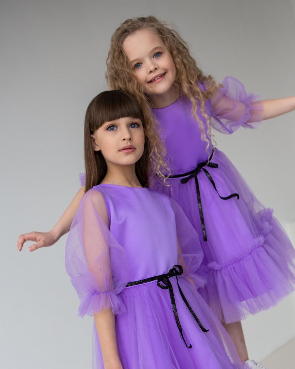 Платье праздничное для девочки 110 см Фиолетовый (2229163178) - фото 4