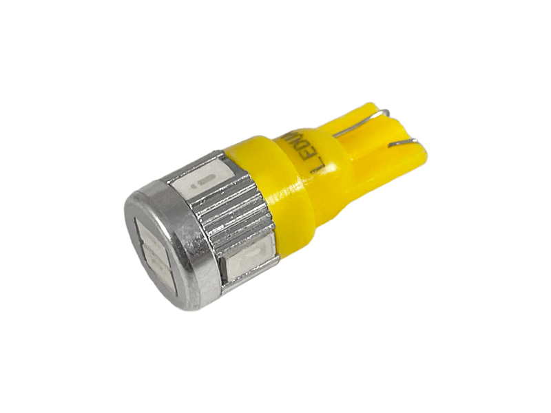 Автолампа светодиодная T10 W5W 12 В SMD5630-6led Желтый (1084)