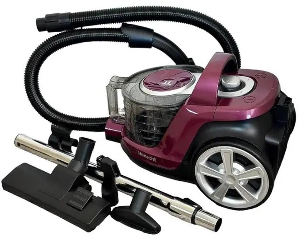 Пылесос циклонного типа Henschll XN-1989 с контейнером 3000 Вт Бордовый (XN-1989.1) - фото 8