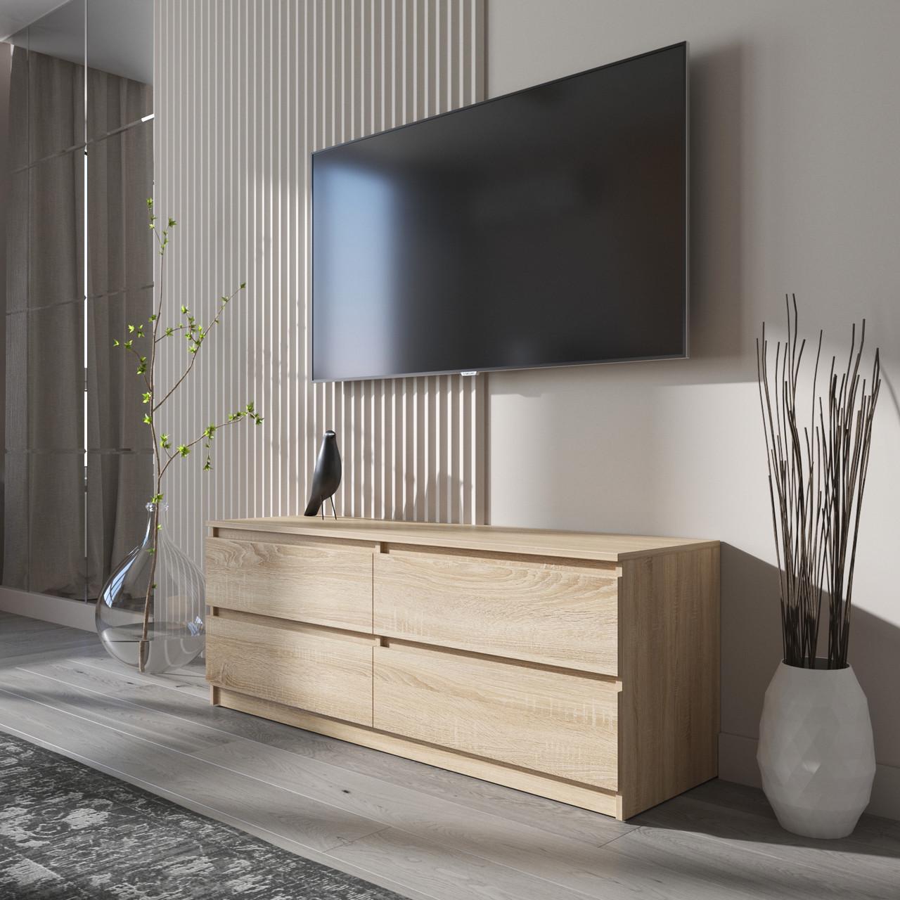 Тумба під телевізор Вайс R-6 1402х400х530 мм Дуб Сонома (30681541) - фото 1