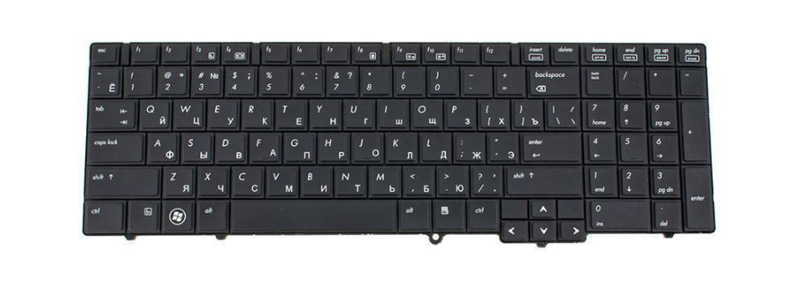 Клавиатура для ноутбука HP ProBook 6540b/6545b/6550b rus/без джойстика Black (176808)
