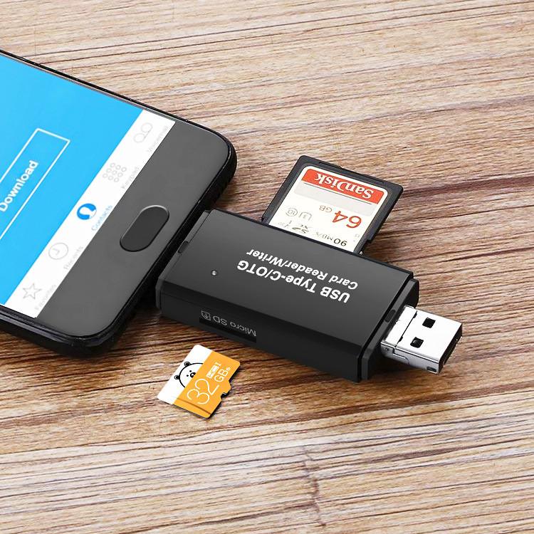 Картридер USB 2,0 OTG/Type-C/MicroSD/MicroUSB/SD 5в1 для телефону та ноутбука - фото 7