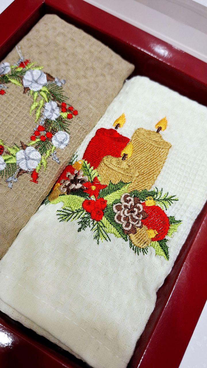 Набір кухонних рушників Happy New Year вафельні 2 шт. 40х60 см (715) - фото 5 Набір кухонних рушників Happy New Year вафельні 2 шт. 40х60 см (715) - фото 5