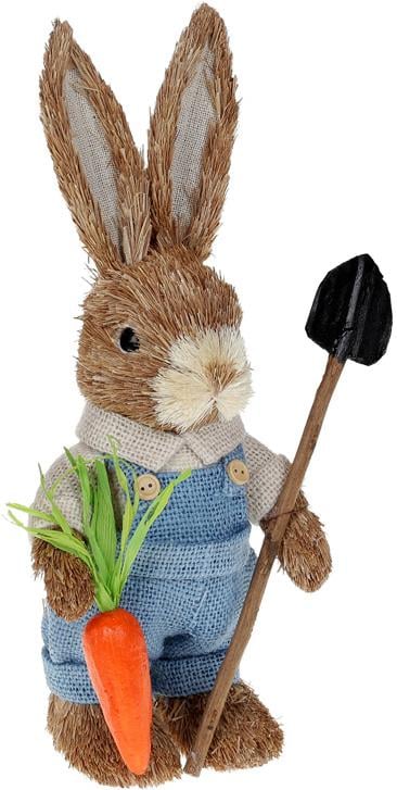 Фигура декоративная Зайчик-Огородник 13х13х29 см пенопласт (BD-NY27-919)