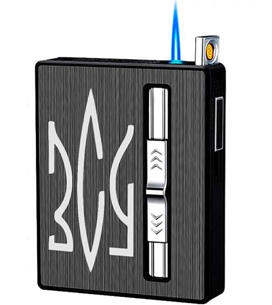 Набор 2в1 портсигар/зажигалка два режима пламени