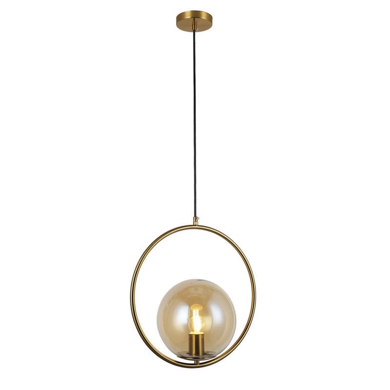 Люстра подвесная Light House LS-17187-1 BRZ+BR Бронзовый/Янтарный