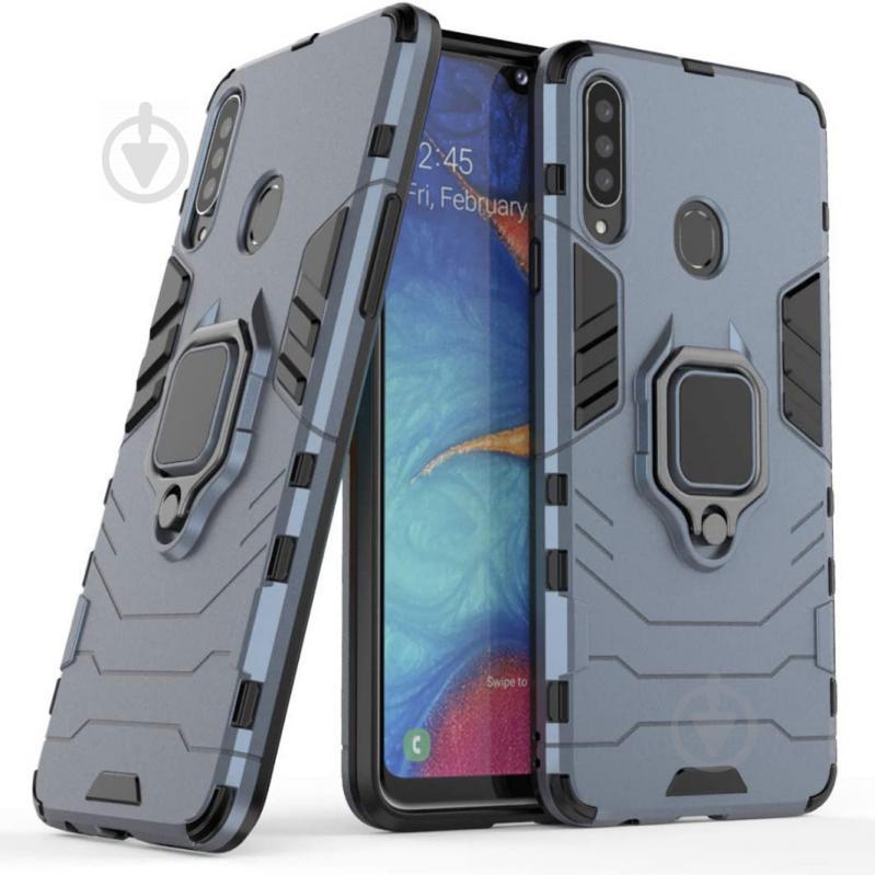 Чехол Ring Armor для Samsung A207 Galaxy A20s Blue (arbc6948)