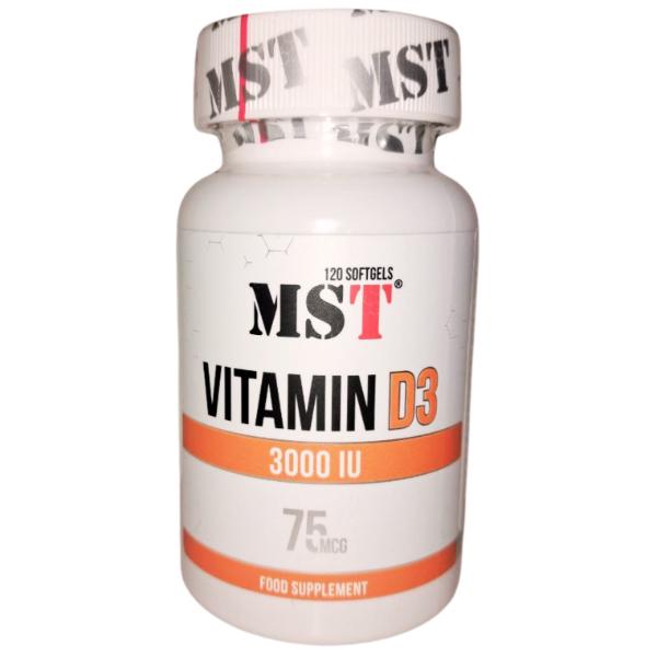 Витамин D для спорта MST Nutrition Vitamin D3 3000 IU 120 капс. (000023757) Витамин D для спорта MST Nutrition Vitamin D3 3000 IU 120 капс. (000023757)