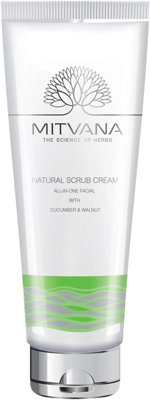 Крем-скраб для лица Mitvana Natural Scrub Cream натуральный с огурцом и грецким орехом (2072056632)