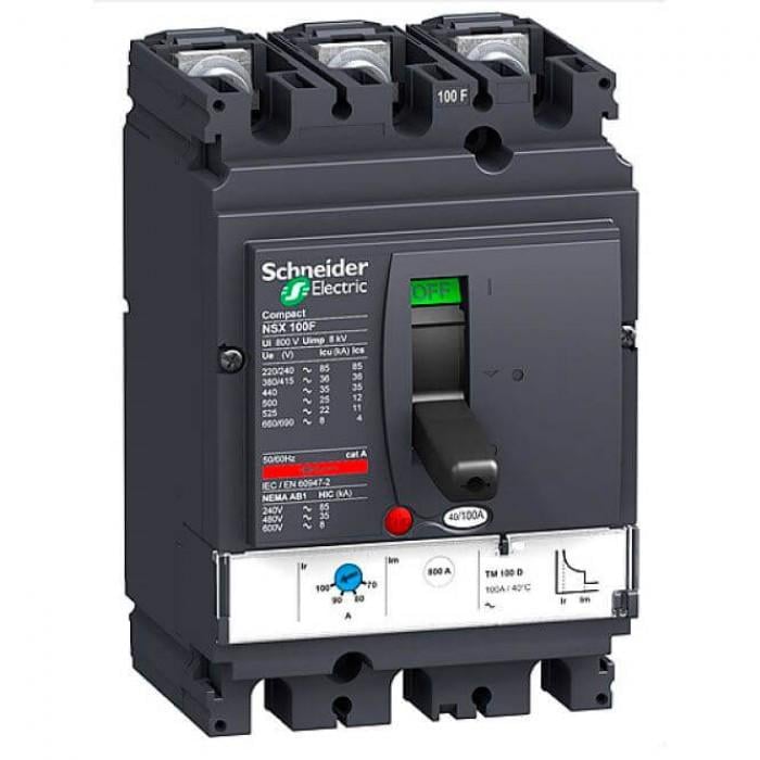 Автоматический выключатель корпусной Schneider Electric Compact NSX100F TM100D 3Р 100А 36 кА (LV429630)