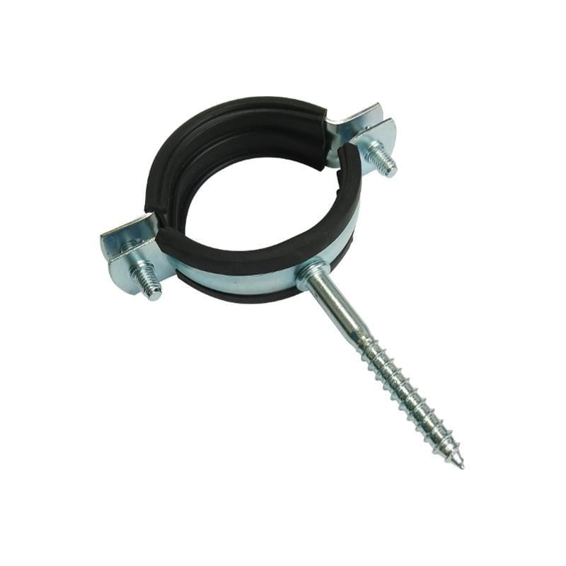 Хомут S Metalvis 2 1/2" 74-80 мм із шурупом 7х70 мм для труб із гумовою прокладкою цинк 1 шт. (933000000933DN6501)
