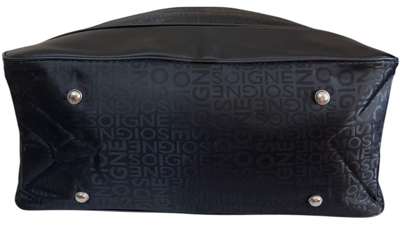 Сумка дорожная большая с длинным ремнем через плечо и боковыми карманами Черный (241199BL) - фото 4