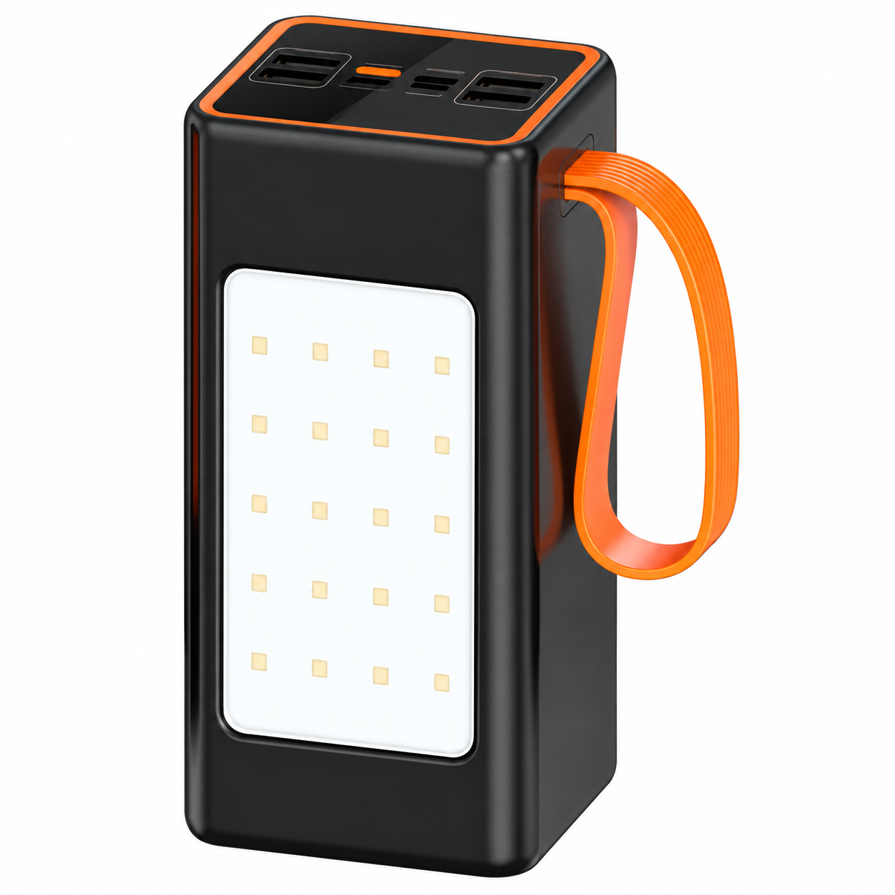 Повербанк с быстрой зарядкой LED-фонарем 4 USB Hoco 100000 mAh 22,5 Вт (38382665)