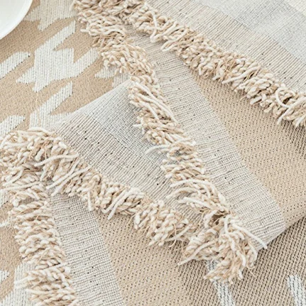 Плед-покрывало на кровать/диван C00435-1 180х130 см Бежевый - фото 4