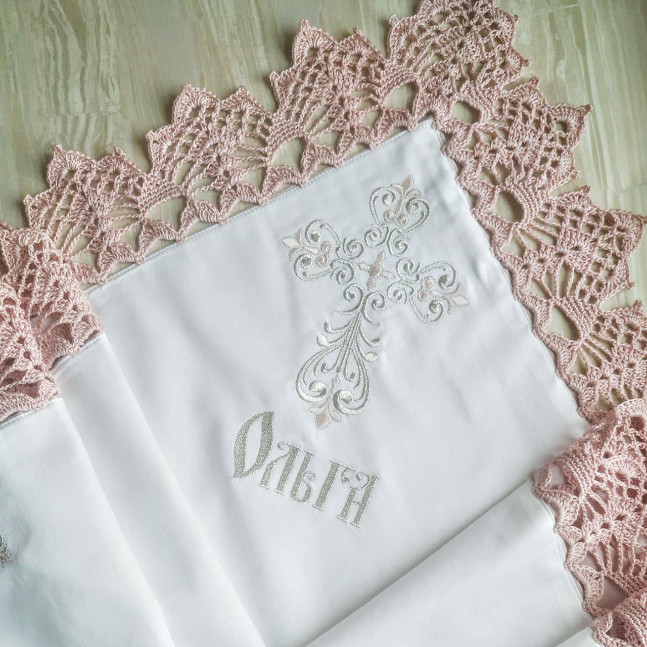 Крыжма крестильная Дар с кружевом (2182229236) - фото 4 Крыжма крестильная Дар с кружевом (2182229236) - фото 4