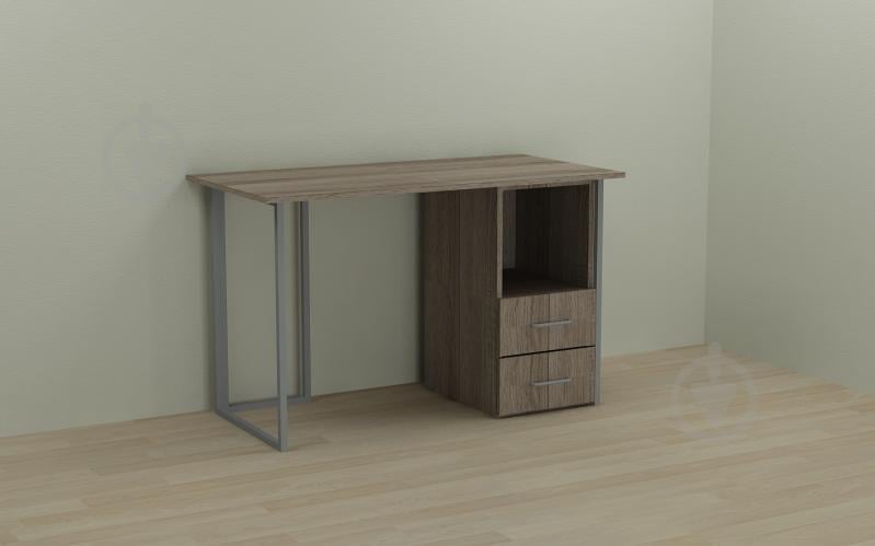 Компьютерный стол Ferrum-decor Отто 75x140x70 серый ДСП Дуб Сонома Труфель 16мм