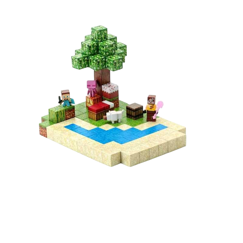 Конструктор магнітний Minecraft LZCK027 фігурки героїв 28x18x5 см 131 деталі (MTT-198587) - фото 2