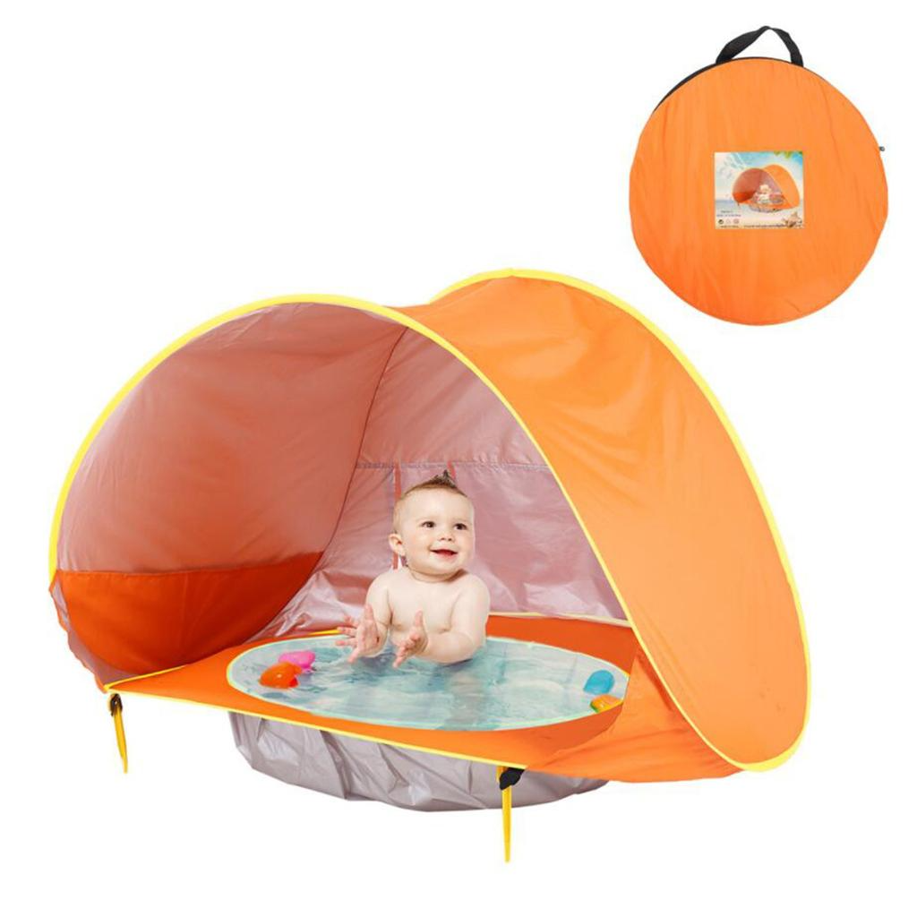 Намет Pool Baby Tent пляжний з басейном дитячий Помаранчевий - фото 5