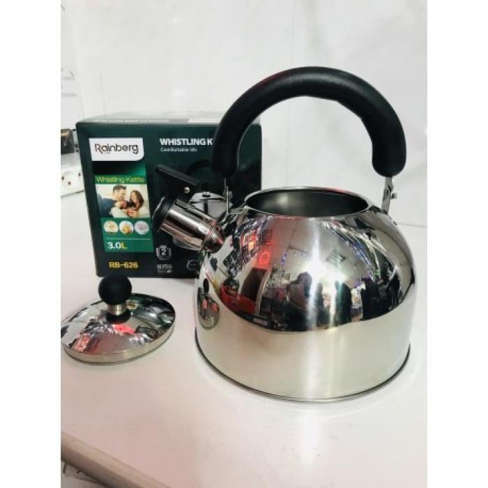 Чайник для электрических и газовых плит Rainberg RB-626 со свистком с бакелитовой ручкой 3 л (5412141) - фото 3
